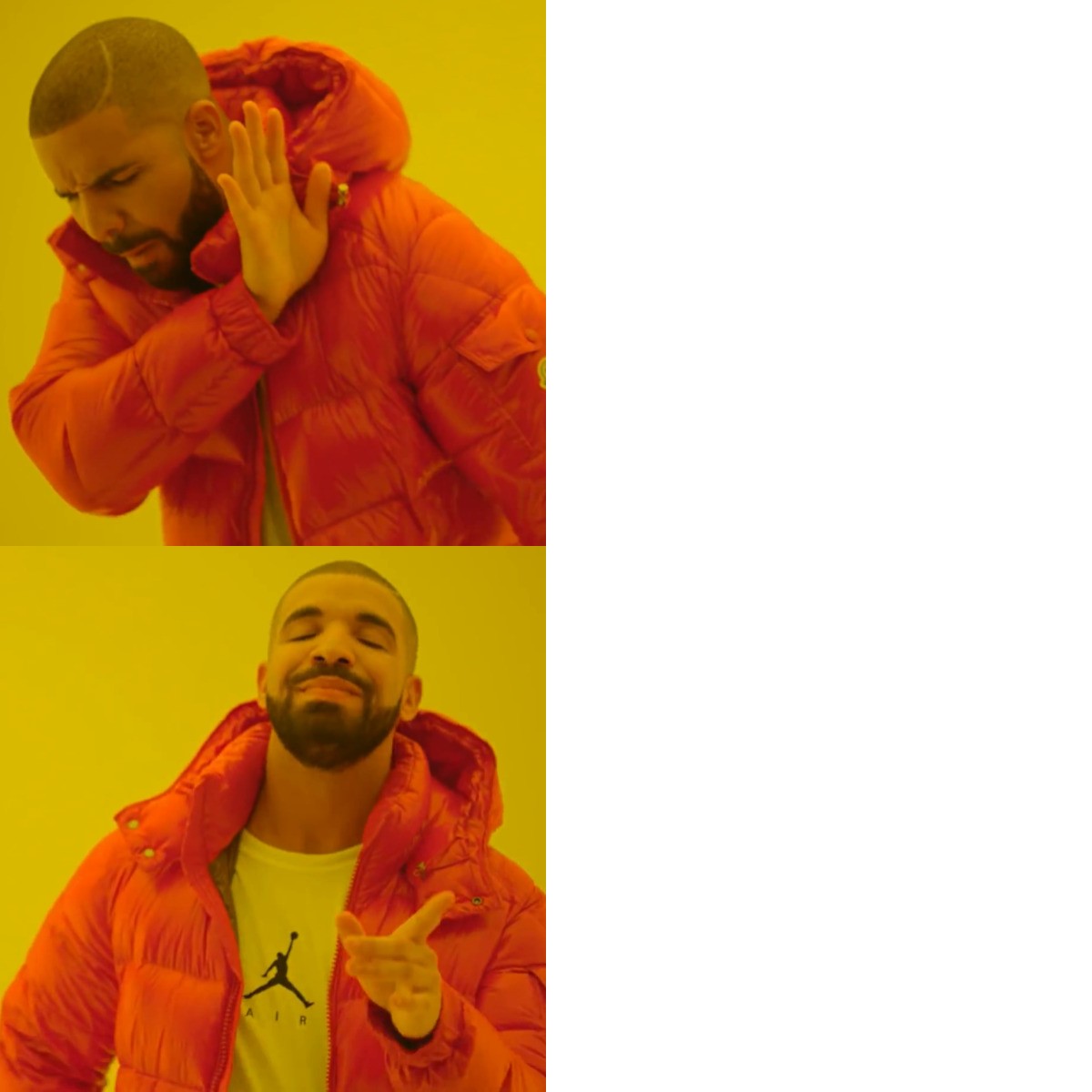 Drake Hotline Bling meme about Aura Bora