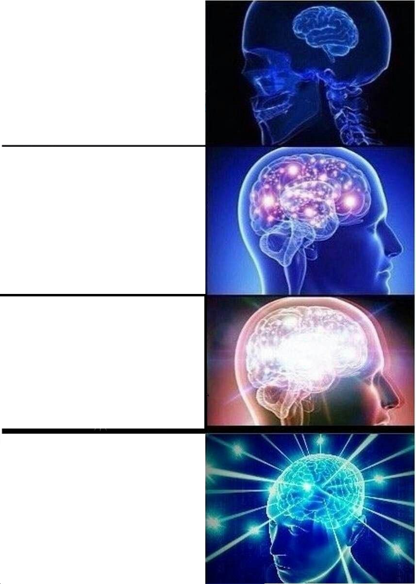 Expanding Brain meme about Aura Bora