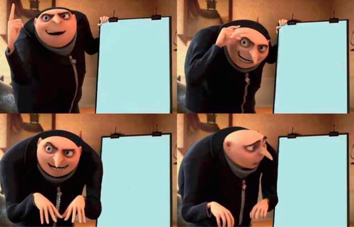 Gru's Plan meme about Aura Bora