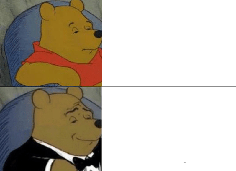 Tuxedo Winnie The Pooh meme about Aura Bora