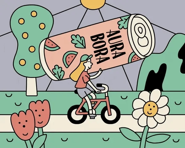 Animated GIF of carrying Aura Bora by bike