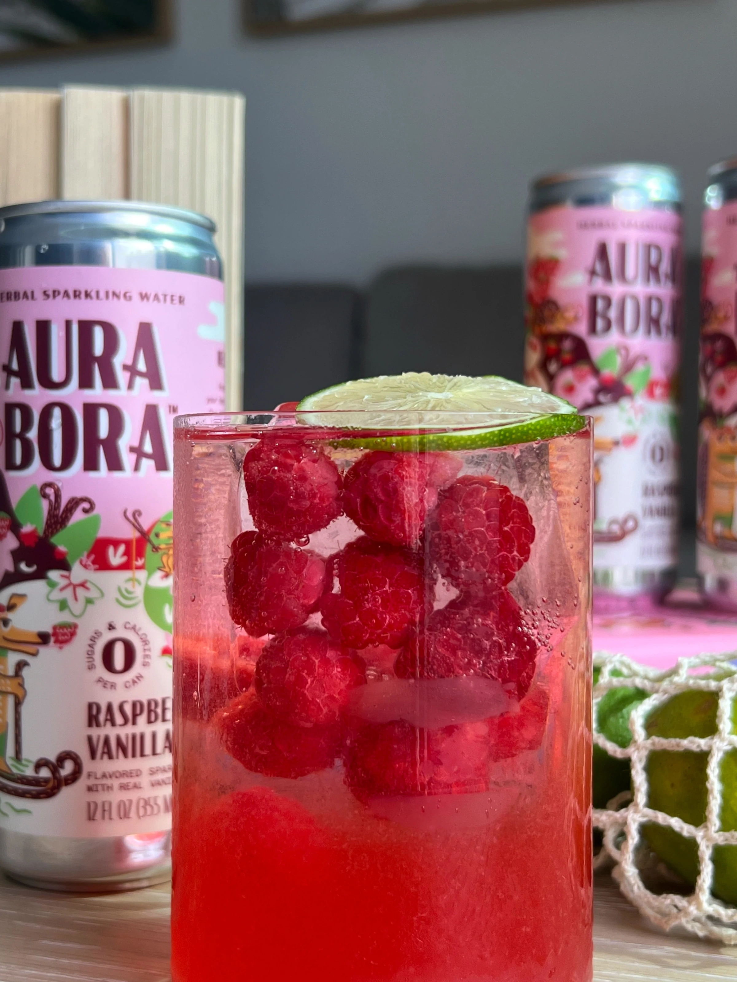 Raspberry Gin Fizz Cocktail
