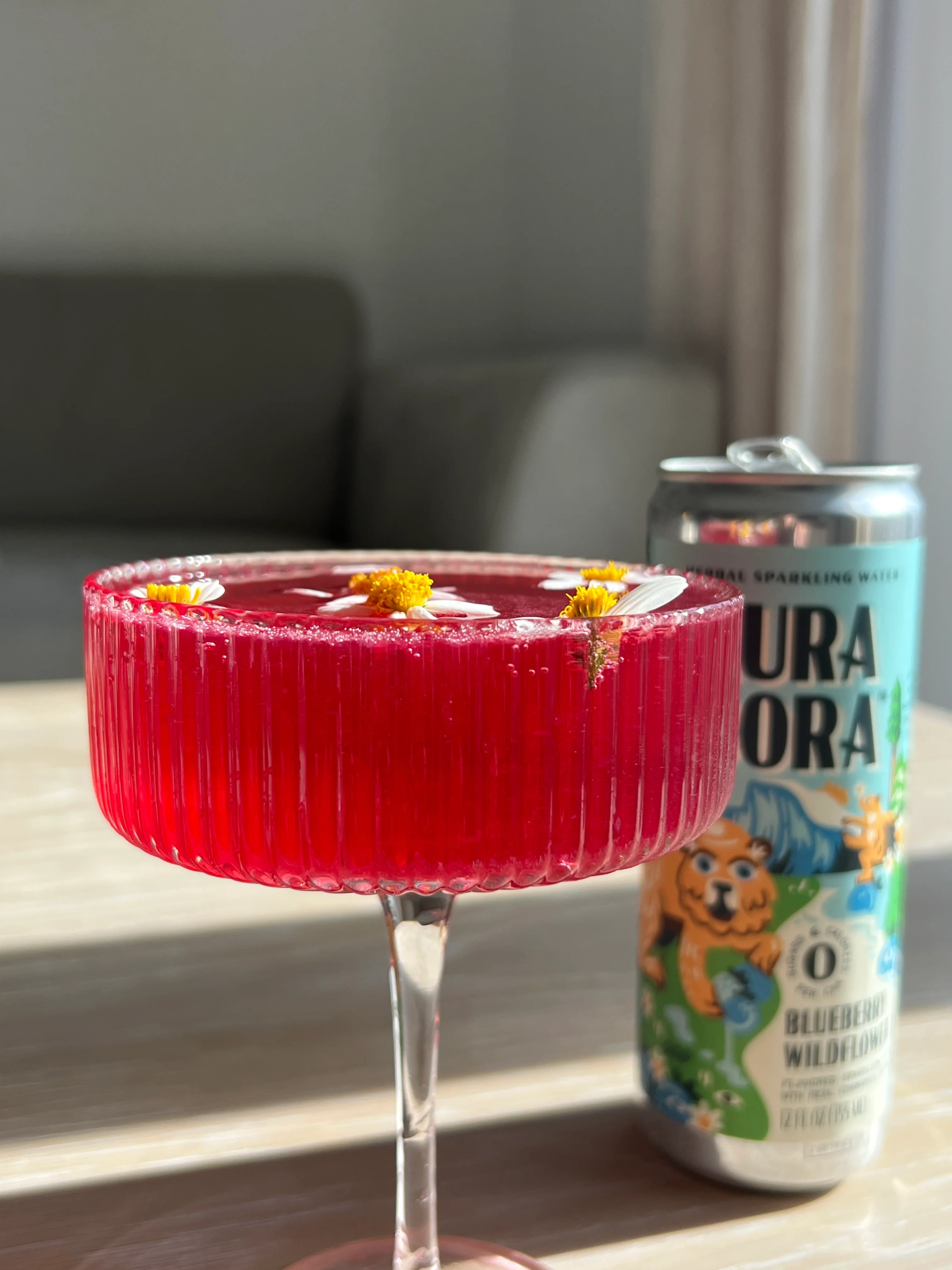 Blueberry Wildflower Fizz Cocktail