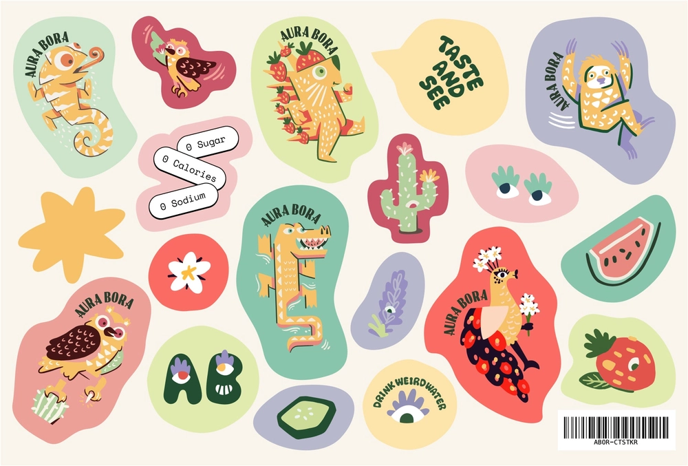 Aura Bora Sticker Sheet